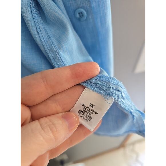 Magellan Blue Moisture-Wicking Classic Vented Fishing Button Up Shirt Mens Sz 3X - Picture 4 of 5